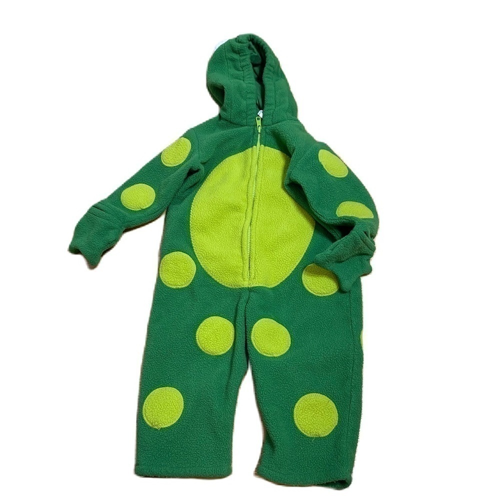 Gap Frog Lizard Jumpsuit Bunting Sz 12-18 mos Green Hooded